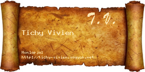 Tichy Vivien névjegykártya